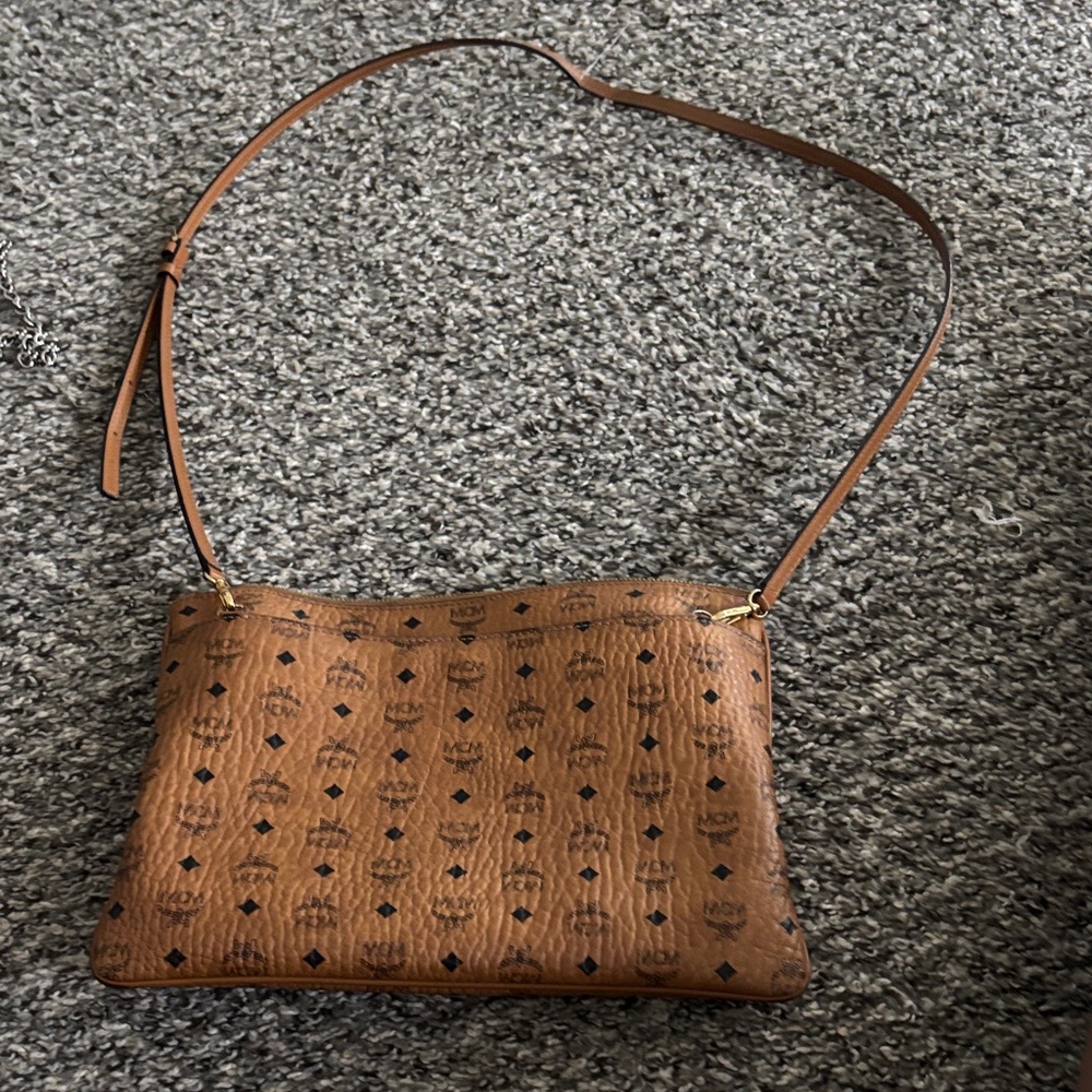 MCM Cognac Crossbody Bag